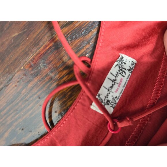 Intimately Free People Sensual Satin Scallop Cami Tank Top Rust Large - Picture 9 of 13